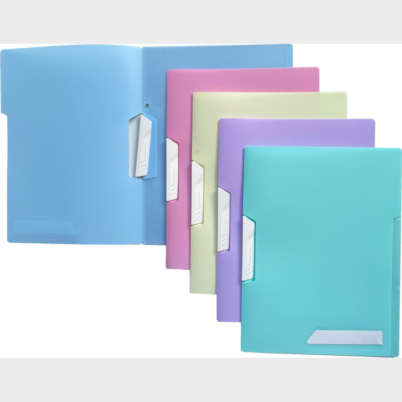 Swingmappe A4 0,4 Mm - Assorterede Pastel Farver - Centrum