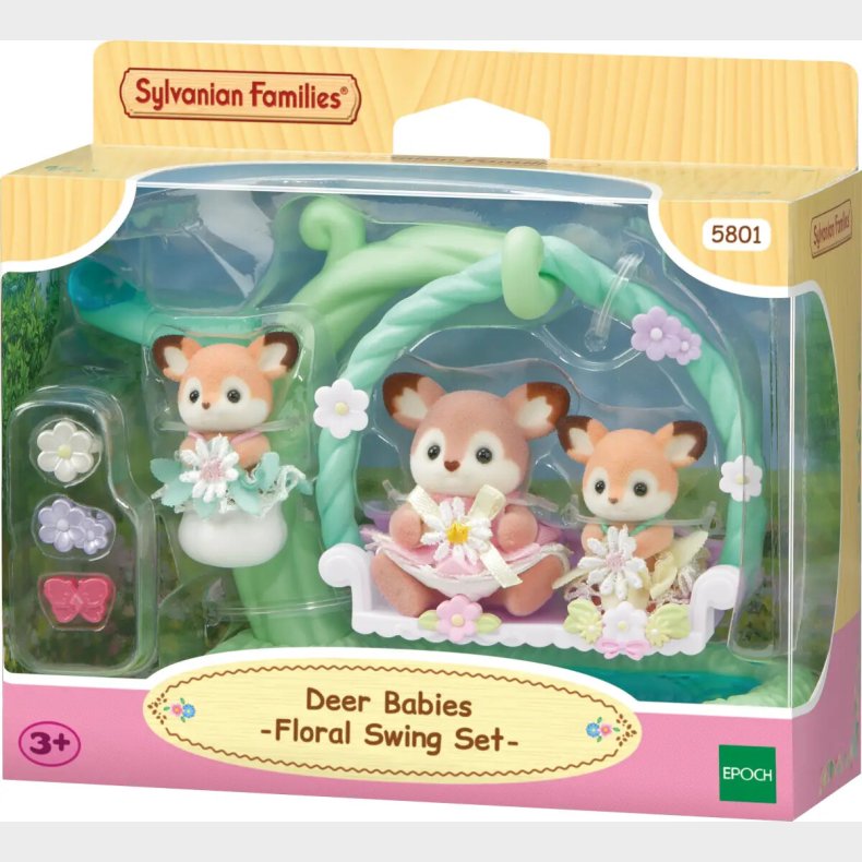 Sylvanian Families - Baby Hjortene - Blomstergynge S�t (5801)