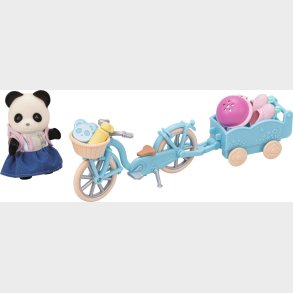 Sylvanian Families - Panda Med Cykel Med Vogn Og Rullesk�jter S�t - 5652