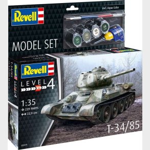 Revell - T-34 Tank Model Byggest - 1:35 - Level 4 - 03319