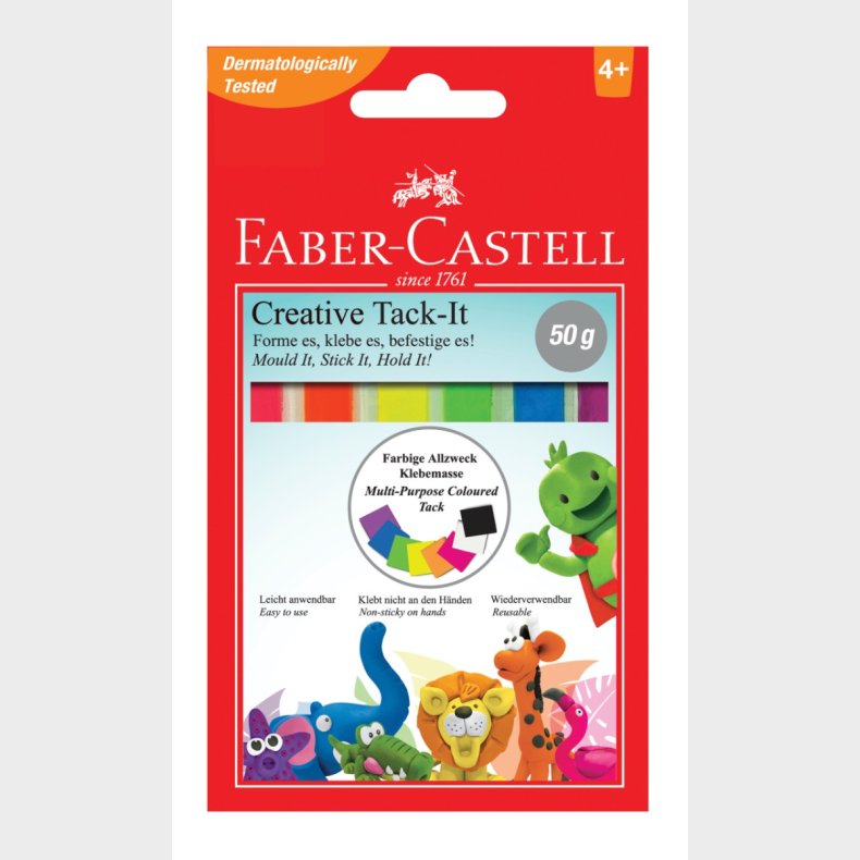 Faber-Castell | Tack-It "elefantsnot" i farver, 50 gr.