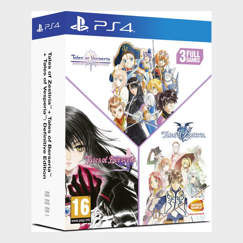 Tales Of Vesperia // Tales Of Berseria // Tales Of Zestiria - Compilation - PS4