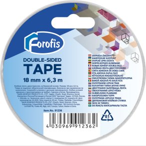 Tape Dobbelklbende 18 Mm X 6,3 M - Centrum