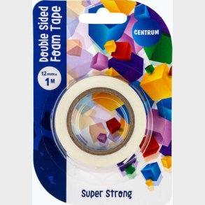 Tape Dobbelsidig Foam Super 12 Mm X 1 M - Centrum