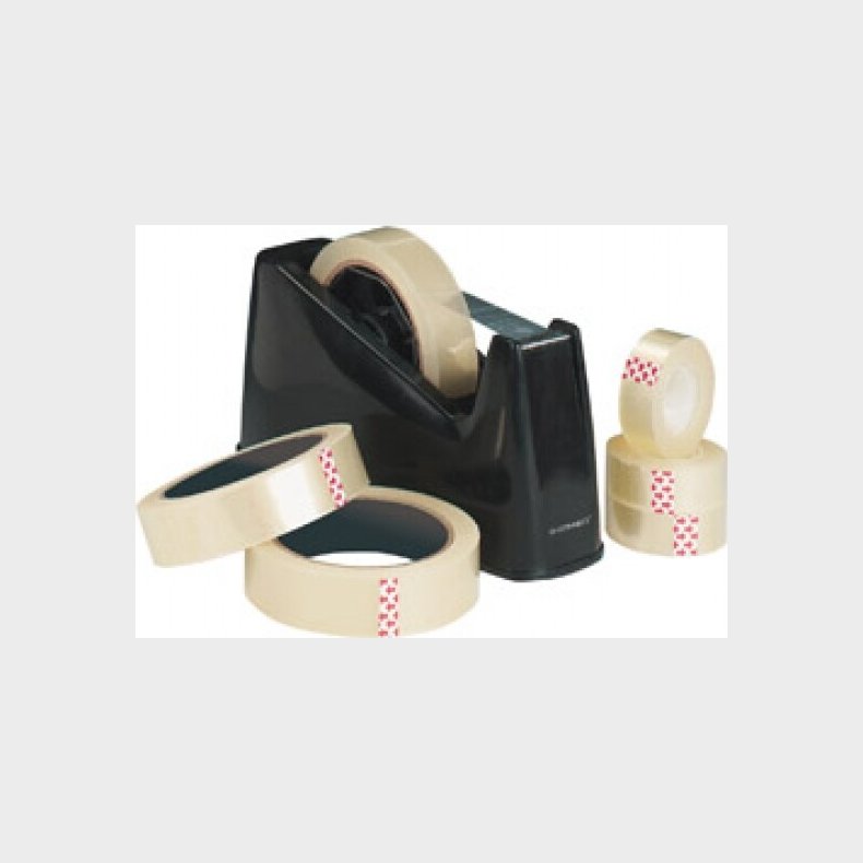 Tapedispencer - Til 33 & 66 M Ruller - Sort