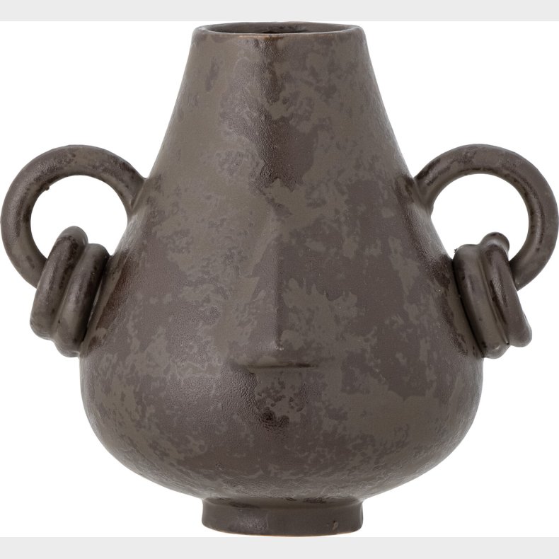 Bloomingville - Tarun Deko Vase - Brun - Stentj - H 18 Cm
