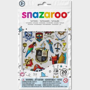 Tatoveringer Til B�rn - Pirat - Snazaroo - 20 Stk - Assorteret