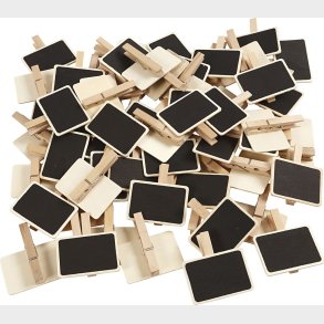 Tavle Med Klemme - Str. 6,8x4,7 Cm - 100 Stk.