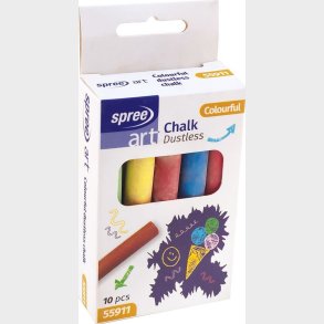 Tavlekridt - Forskellige Farver- 10 Stk. - Spree