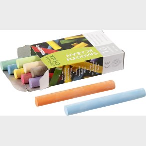 Tavlekridt - L 8 Cm - � 10 Mm - Assorterede Farver - 10 Stk.