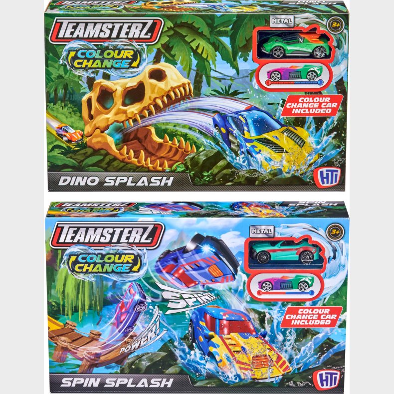 Teamsterz Colour Change Splash Track Sets With 1 Car - Assorteret