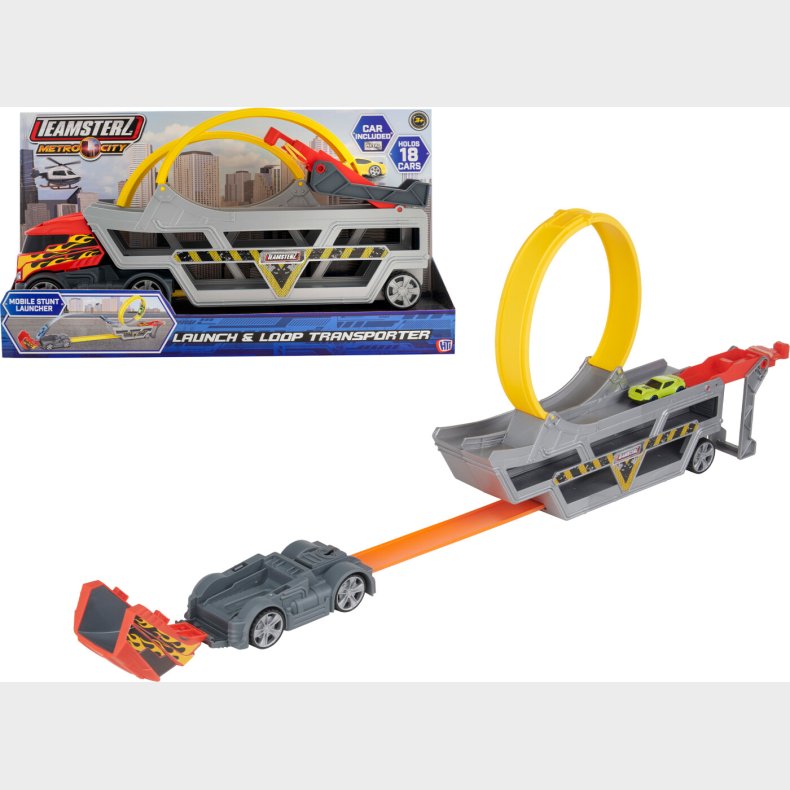 Teamsterz Metro City Launch And Loop Transporter With 1 Car