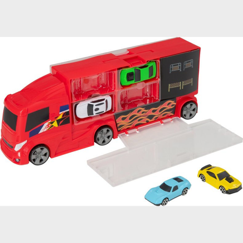 Teamsterz Metro City Truck Carry Case With 4 Cars