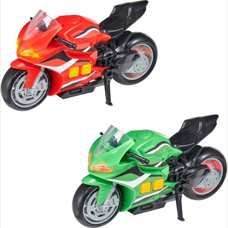 Teamsterz Mighty Machines Street Minis Light And Sound Motorbike 1 Stk - Assorteret