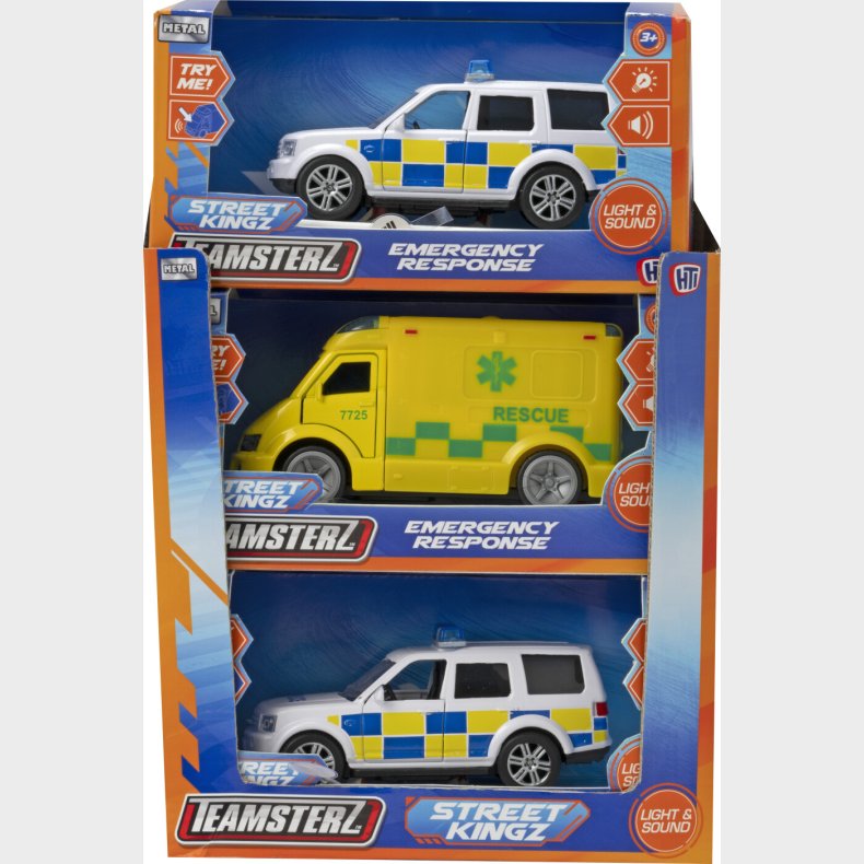 Teamsterz Street Kingz Die-cast Light And Sound Emergency Response Cdu9 2-asst