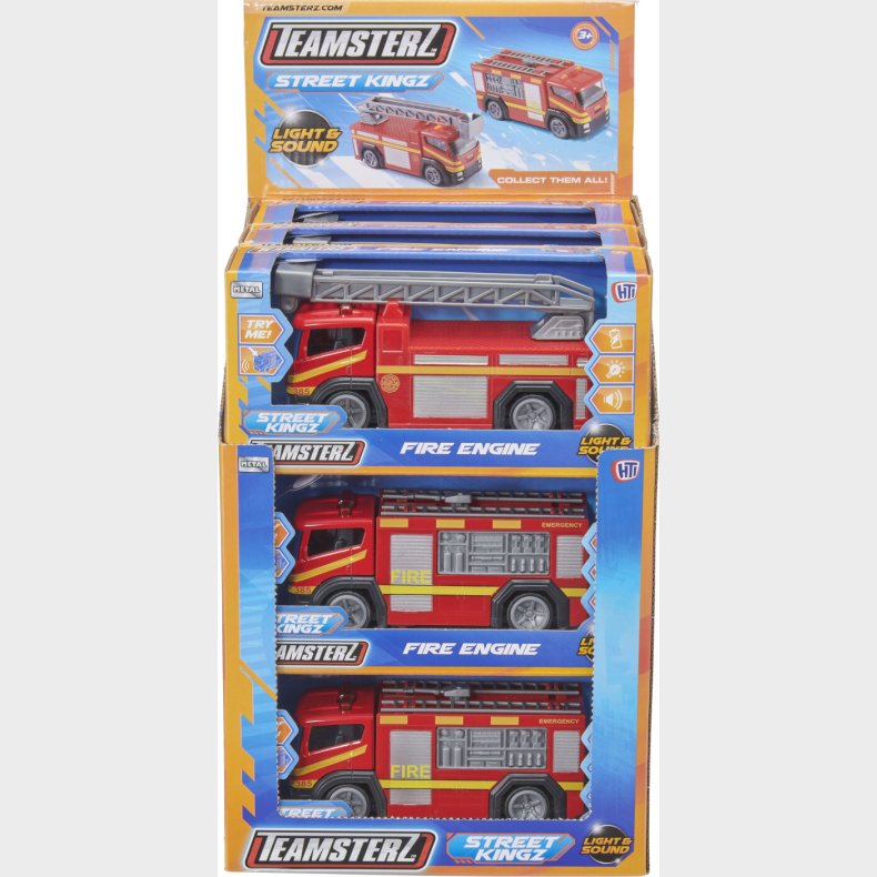Teamsterz Street Kingz Die-cast Light And Sound Fire Engine Cdu12 2-asst