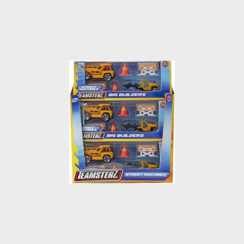 Teamsterz Street Machines Die-cast Big Builders Cdu12 2-asst