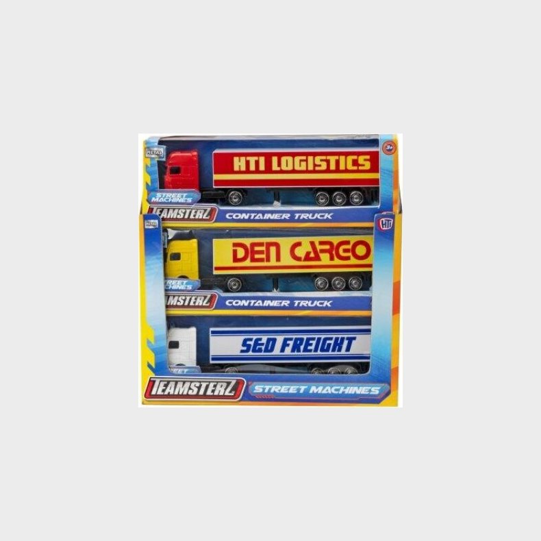 Teamsterz Street Machines Die-cast Container Truck Cdu12 3-asst
