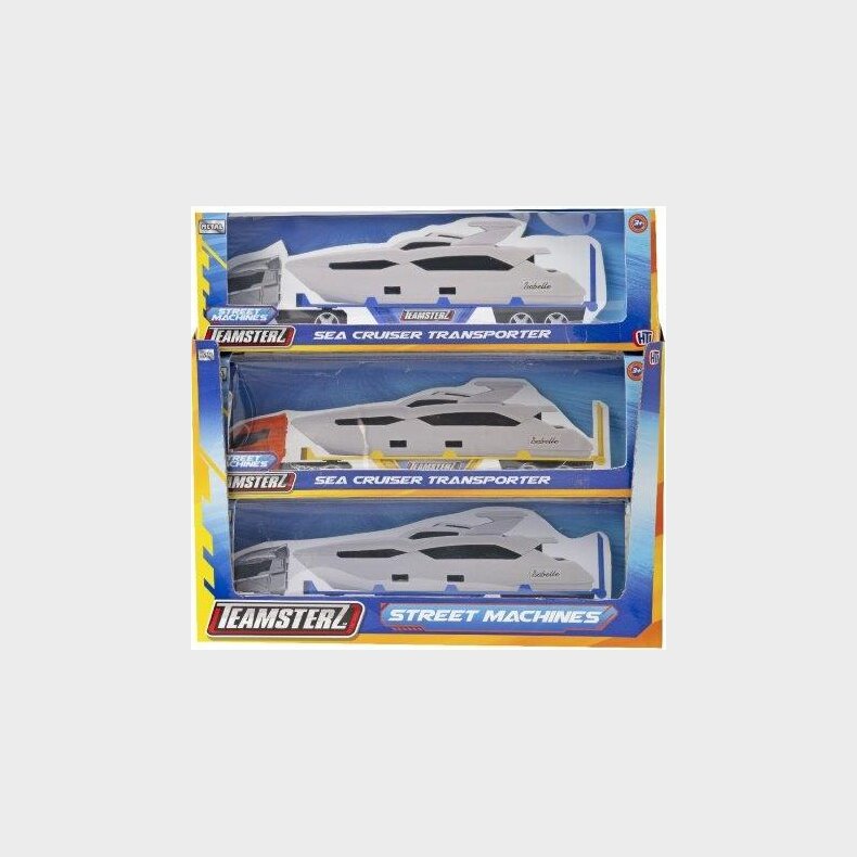 Teamsterz Street Machines Die-cast Sea Cruiser Transporter Cdu12 2-asst