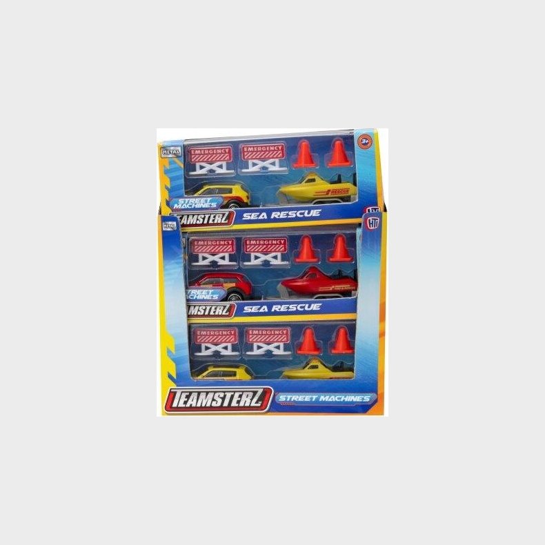 Teamsterz Street Machines Die-cast Sea Rescue Cdu12 2-asst