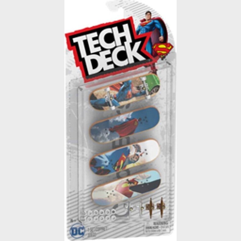 Tech Deck - Skate 4 Pak Multipak Superman