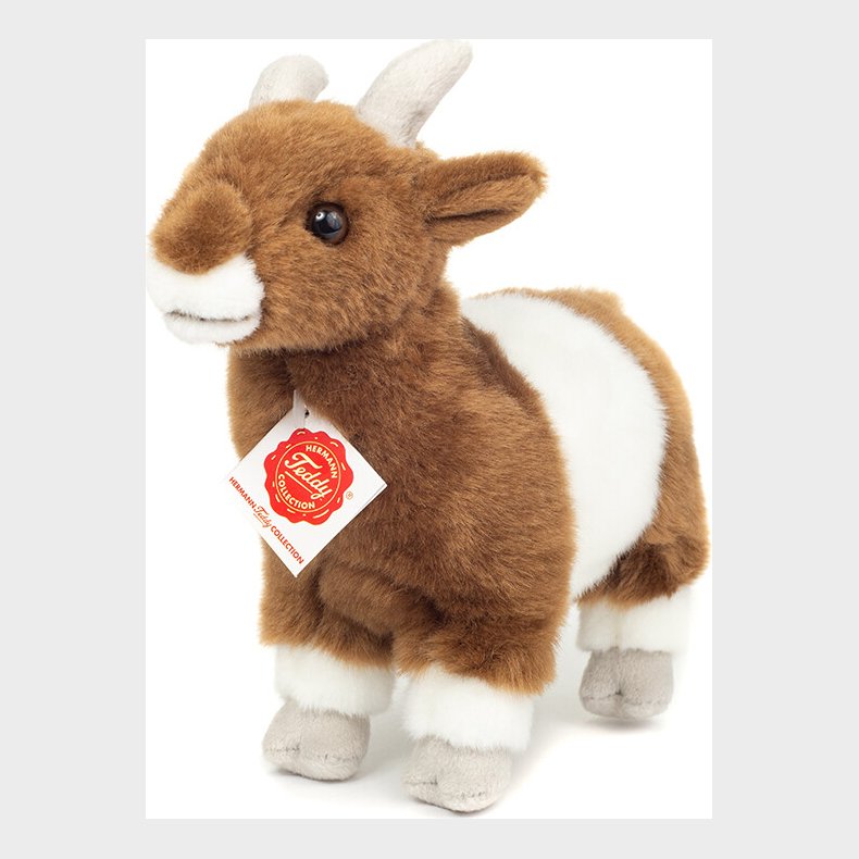 Teddy Hermann - Ged Brun-hvid 22 Cm