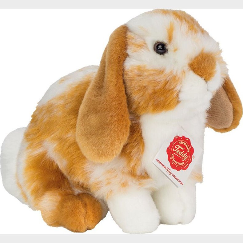 Teddy Hermann - Siddende Kanin Hvid-brun 20 Cm