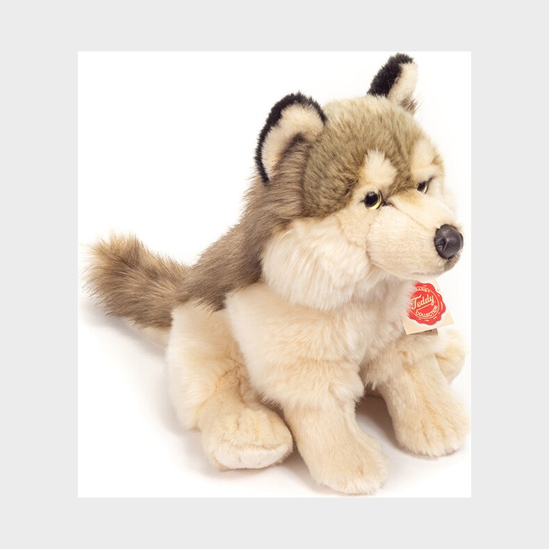 Teddy Hermann - Siddende Ulv 29 Cm