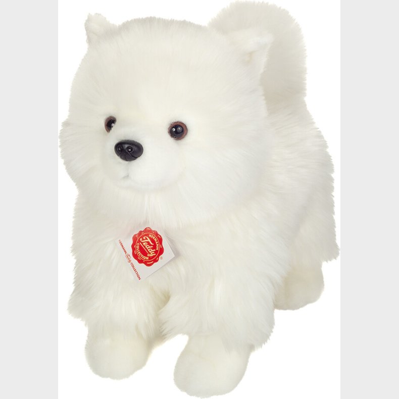 Teddy Hermann - Stende Pomeranian Hvid 35 Cm