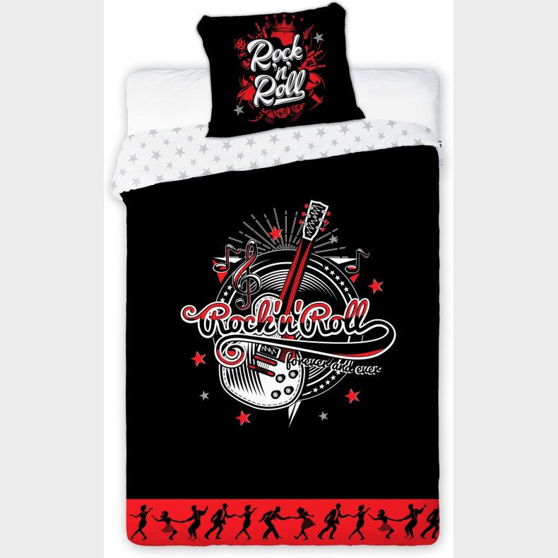Teenager Rock and Roll Sengetj 140x200 cm - 100 procent bomuld