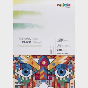 Tegneblok - A4 - Drawing Paper - 30 Sider - Carioca Plus
