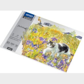 Tegneblok - B3 - 500x350 Mm - 10 Ark - 350 G - Spree