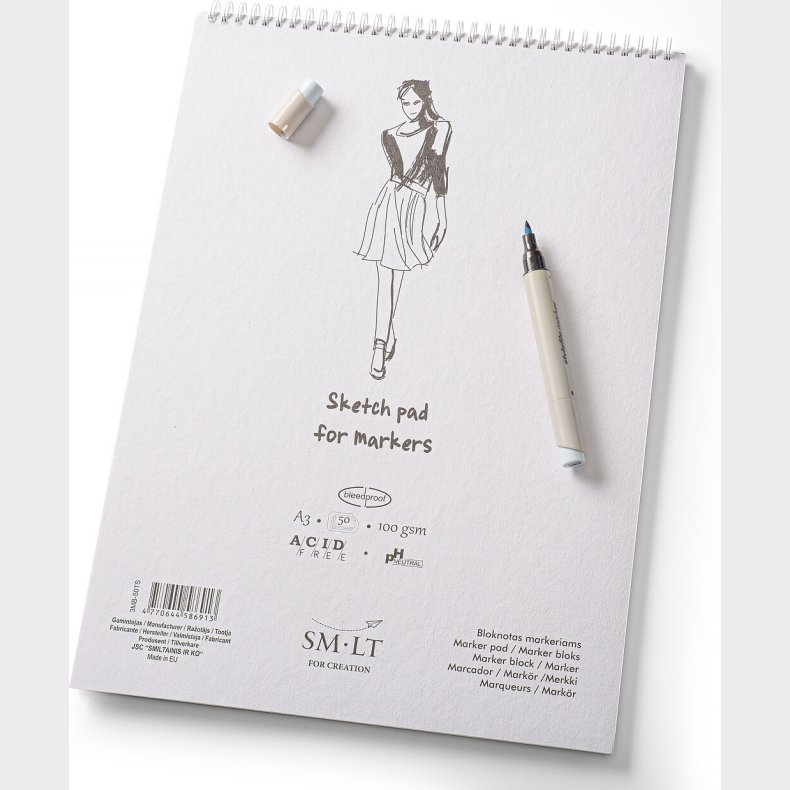 Tegneblok Marker Papir A3 100 G