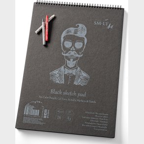 Tegneblok Med Sort Papir A3 165 G