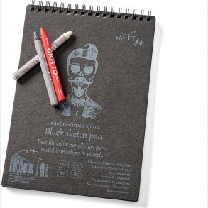 Tegneblok Med Sort Papir A5 165 G
