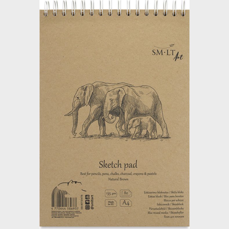 Tegneblok Skitse Natur Brown A4 135 G