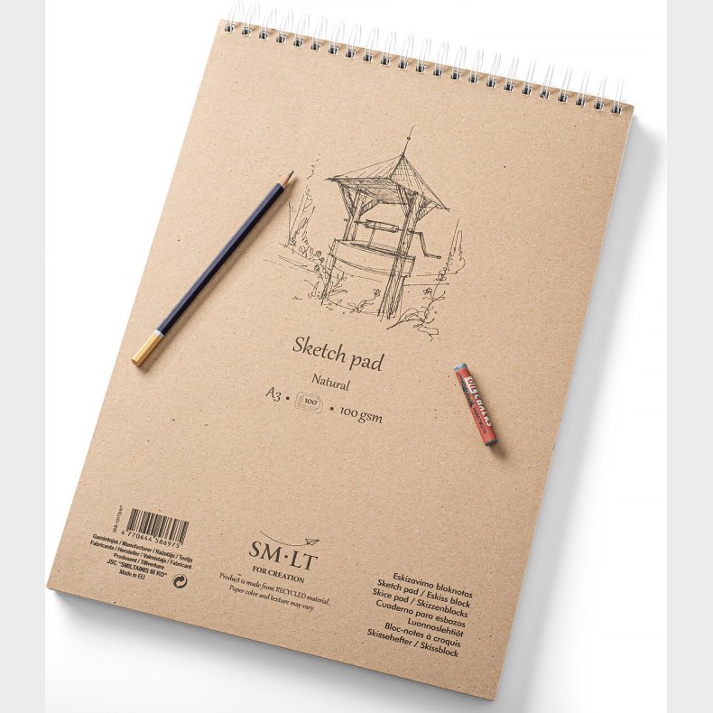 Tegneblok Skitse Natural A3 100 G