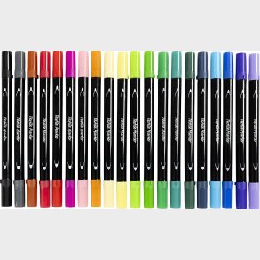 Tekstiltusch - Tykkelse 2,3+3,6 Mm - Standardfarver - 20 Stk.