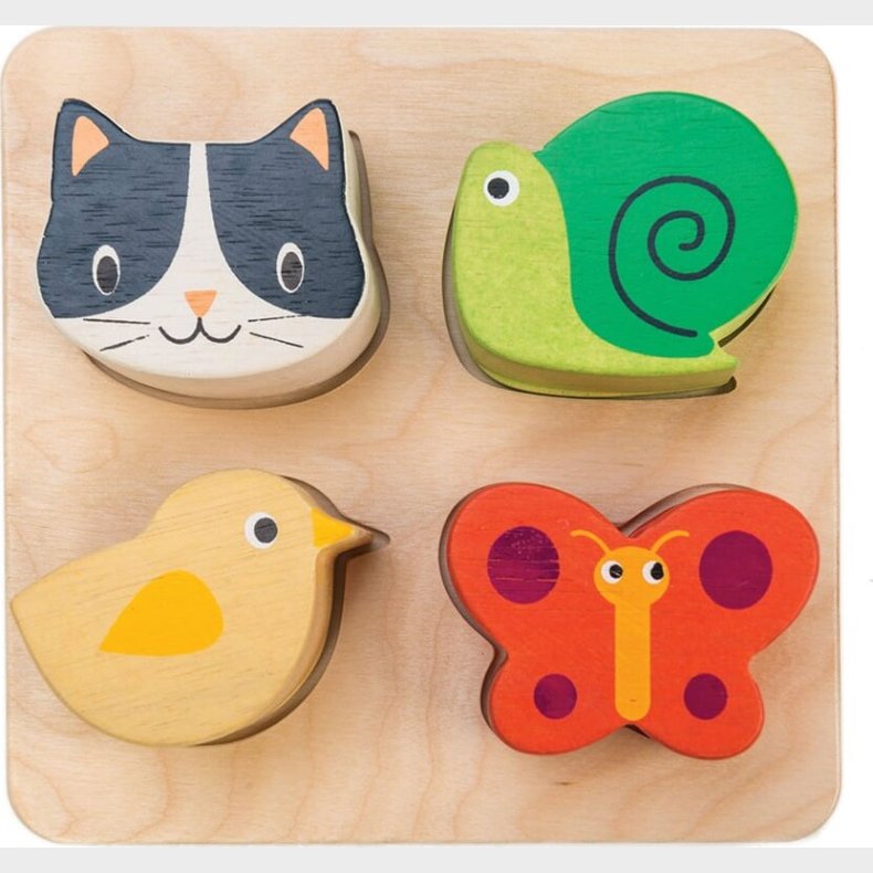 Tender Leaf - Puslespil Med 4 Brikker - Fledyr