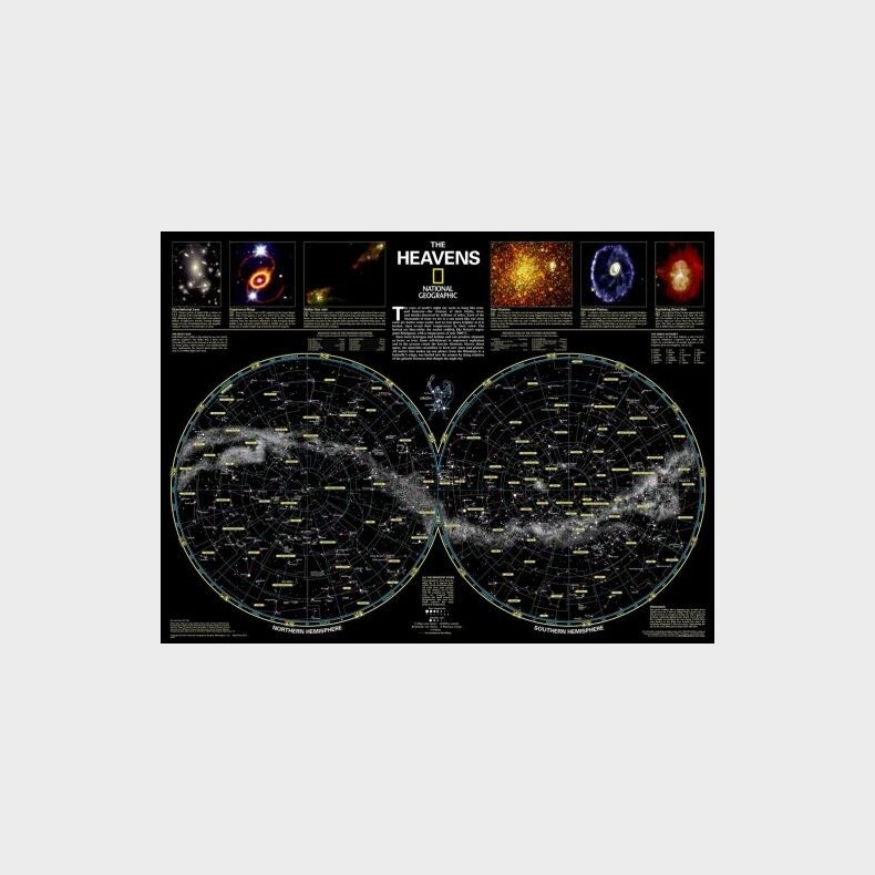 The Heavens: Star Map Of Northern And Southern Hemispheres