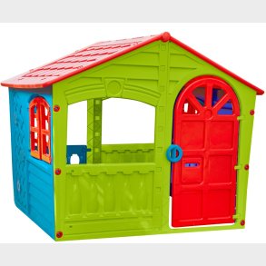 The House of Fun Plast Legehus, Grn/Bl/Rd