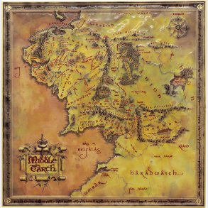 The Lord Of The Rings Metal Map