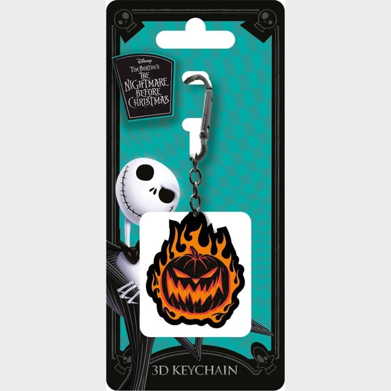 The Nightmare Before Christmas (flaming Pumpkin) 3d Keychain