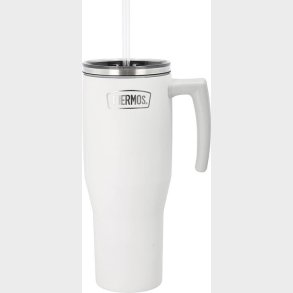 Thermos - Termokrus Med Hank 1,1 Liter - Mat Hvid