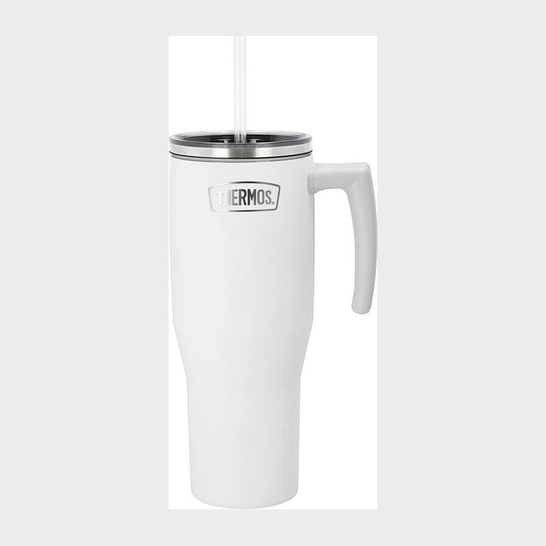 Thermos - Termokrus Med Hank 1,1 Liter - Mat Hvid