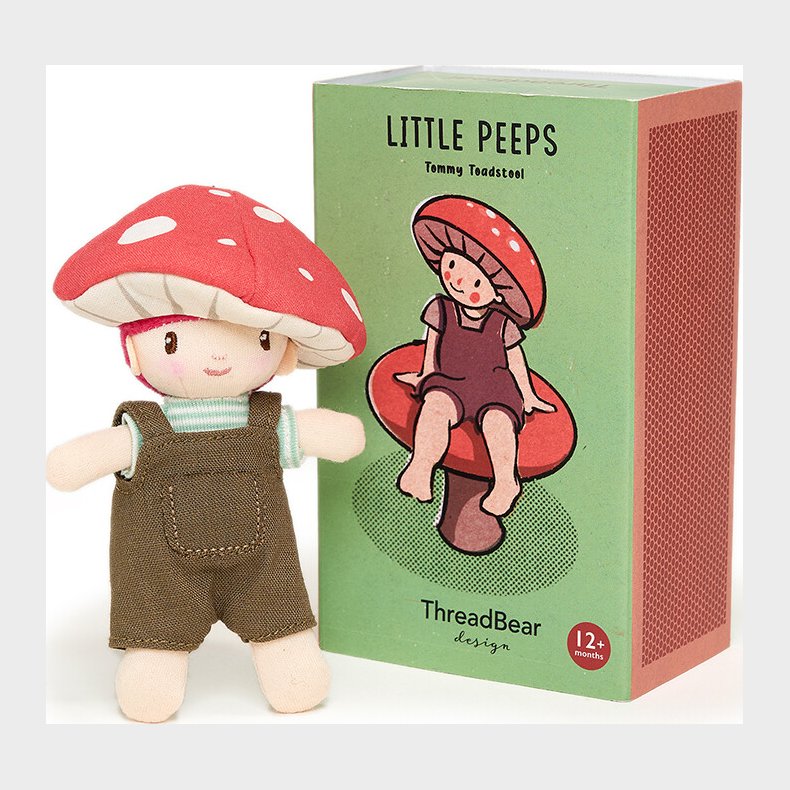 Threadbear Design - Dukke - Little Peeps - Tommy Toadstool 13,5 Cm