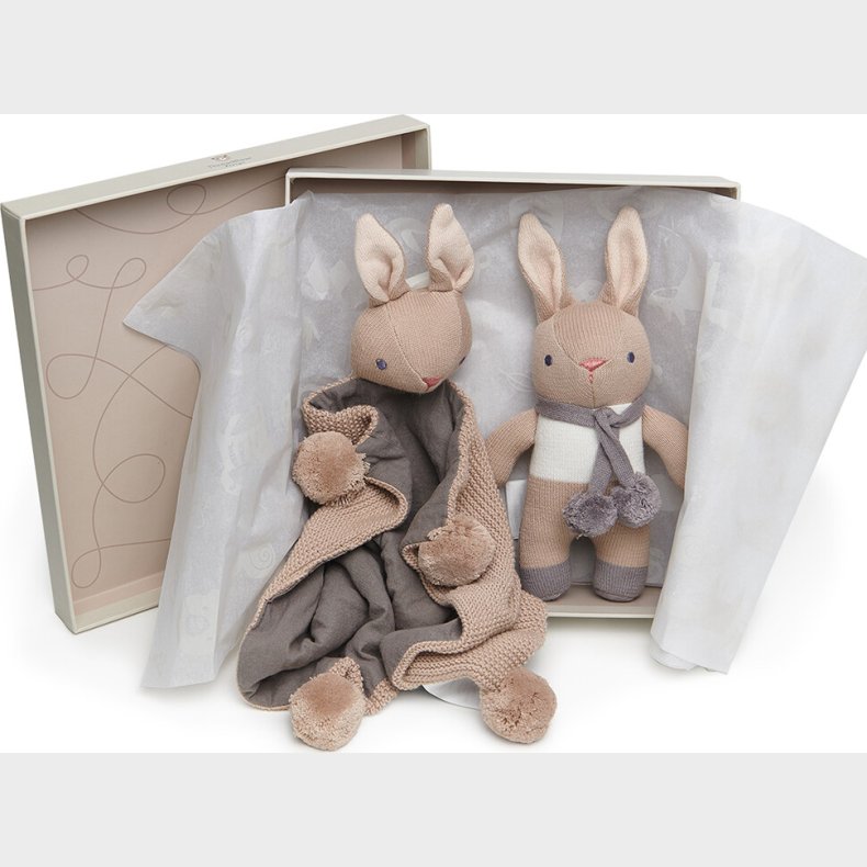 Threadbear Design - Gaves�t - Brun Kaninrangle Og Sutteklud - �ko Gots