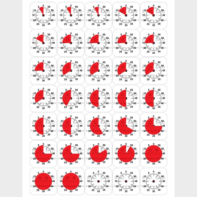 Time Timer - Magnetiske piktogrammer, Tid