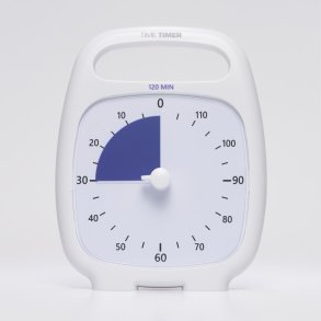 Time Timer PLUS Hvid (14x18 cm.) - 120 min.