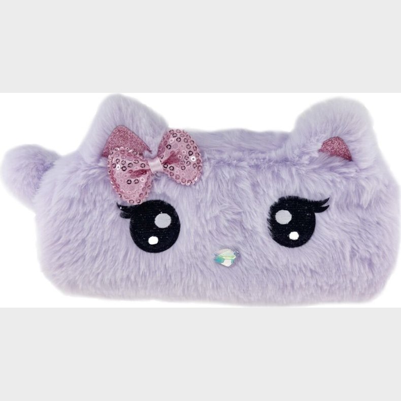 Tinka - Penalhus Til Brn - Fluffy Kat - Lilla